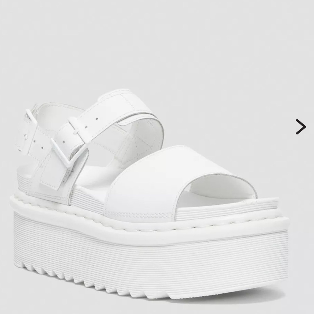 Dr. Martens White Platform Sandals